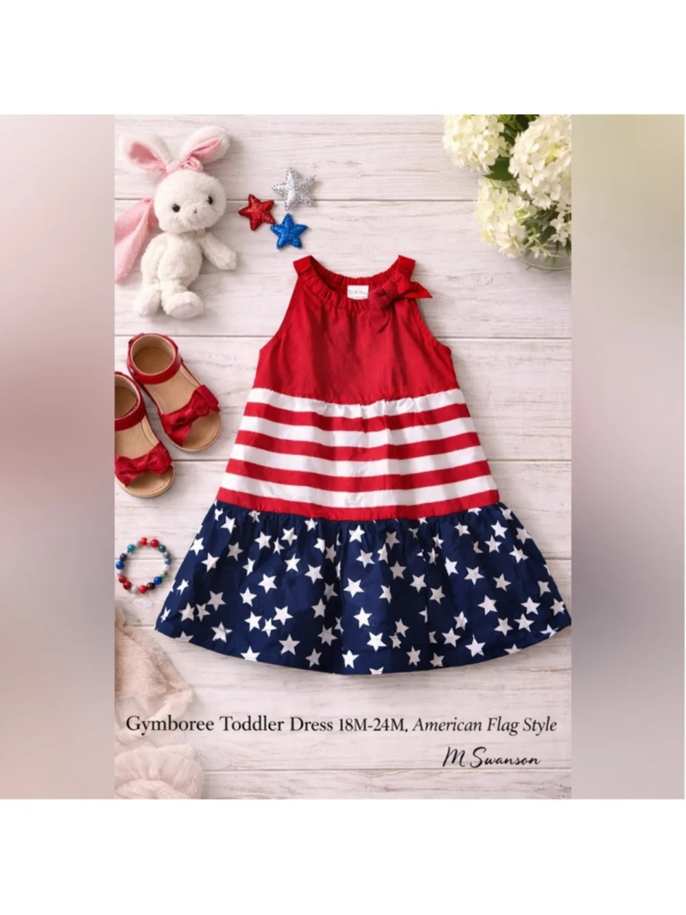 Gymboree Toddler American Flag Dress Size 18M–24M | GUC